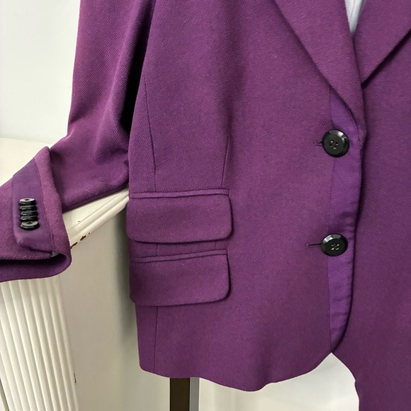 Vintage Baia wool blend Purple Women's Blazer. Size 10. Gorgeous piece! - Picture 3 of 13